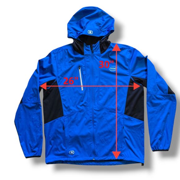 OGIO ENDURANCE Pivot Soft Shell Jacket Blue Size XXL INTEL Employee Logo - Picture 2 of 8